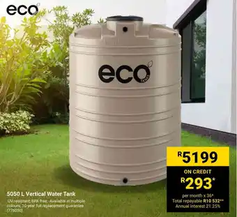 Builders Warehouse Eco Vertical Water Tank offer