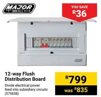 Builders Warehouse Major Tech 12-way Flush Distribution Board offer