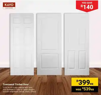 Builders Warehouse KAYO Townsend Timber Door offer