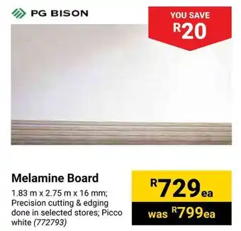 Builders Warehouse PG Bison Melamine Board offer