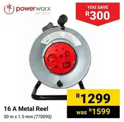 Builders Warehouse Powerworx 16 A Metal Reel offer
