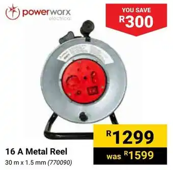 Builders Warehouse Powerworx 16 A Metal Reel offer