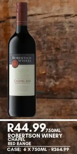 Prestons Robertson winery chapel red range offer