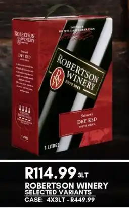 Prestons Robertson winery selected variants offer