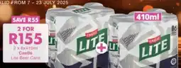 President Liquor Castle Lite Beer Cans offer