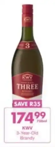 President Liquor KWV 3-Year-Old Brandy offer