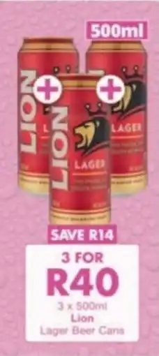 President Liquor Lion Lager Beer Cans offer