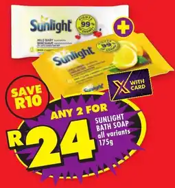 Shoprite Sunlight bath soap all variants offer