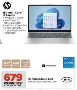 HiFi Corp HP 15s Intel Core i7 Laptop offer