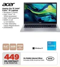 HiFi Corp Acer Aspire Go 15 Intel Core i5 Laptop offer