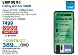 Incredible Connection SAMSUNG Galaxy A36 5G 128GB offer