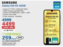 Incredible Connection SAMSUNG Galaxy A26 5G 128GB offer