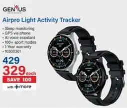 Incredible Connection Genius Airpro Light Activity Tracker offer