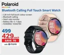 Incredible Connection Polaroid Bluetooth Calling Full Touch Smart Watch offer