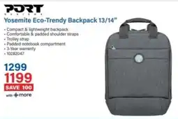Incredible Connection Port Yosemite Eco-Trendy Backpack offer