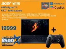 Incredible Connection Acer AMD Ryzen 7 RTX 3050 Laptop offer