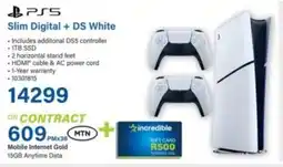 Incredible Connection PS5 Slim Digital + DS White offer