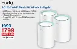 Incredible Connection Cudy AC1200 Wi-Fi Mesh Kit & Gigabit offer