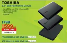 Incredible Connection TOSHIBA 2.5" 2TB Hard Drive Canvio offer