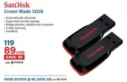 Incredible Connection SanDisk Cruzer Blade 32GB offer