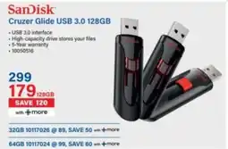 Incredible Connection SanDisk Cruzer Glide USB 3.0 128GB offer