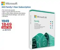 Incredible Connection Microsoft 365 Family 1-Year Subscription offer