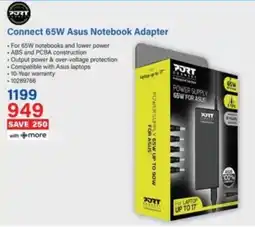 Incredible Connection Port Connect 65W Asus Notebook Adapter offer