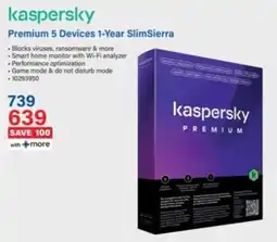Incredible Connection Kaspersky Premium 5 Devices 1-Year SlimSierra offer