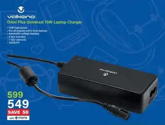 Incredible Connection Volkano Omni Plus Universal 70W Laptop Charger offer