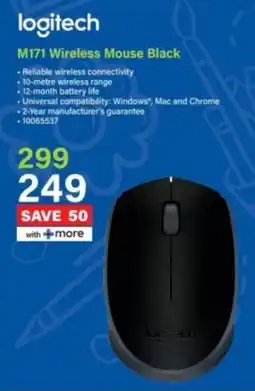 Incredible Connection Logitech M171 Wireless Mouse Black offer