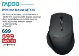 Incredible Connection Rapoo Wireless Mouse MT550 offer