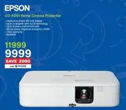 Incredible Connection EPSON CO-FD01 Home Cinema Projector offer