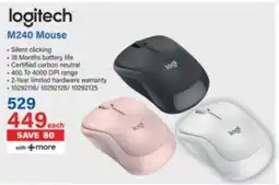 Incredible Connection Logitech M240 Mouse offer
