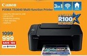 Incredible Connection Canon PIXMA TS3640 Multi-function Printer offer