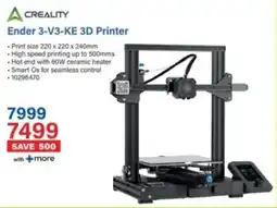 Incredible Connection CREALITY Ender 3-V3-KE 3D Printer offer