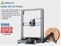Incredible Connection CREALITY Ender 3V3 3D Printer offer