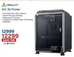 Incredible Connection CREALITY K1C 3D Printer offer