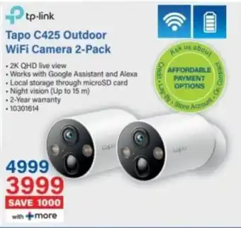 Incredible Connection Tp-link Tapo C425 Outdoor WiFi Camera offer
