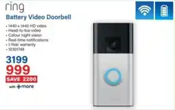 Incredible Connection Ring Battery Video Doorbell offer