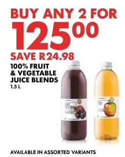 Woolworths 100% Fruit & Vegetable Juice Blends offer
