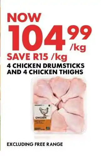 Woolworths 4 Chicken Drumsticks and 4 Chicken Thighs offer
