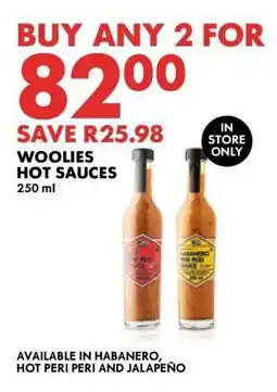 Woolworths Woolies Hot Sauces offer