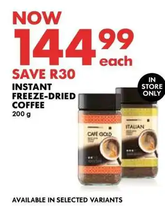 Woolworths Instant Freeze Dried Coffee offer