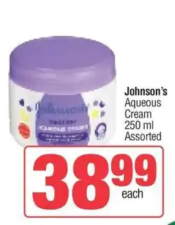 Spar JOHNSON'S AQUEOUS CREAM offer