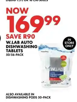 Woolworths W.LAB Auto Dishwashing Tablets 50/56-Pack offer