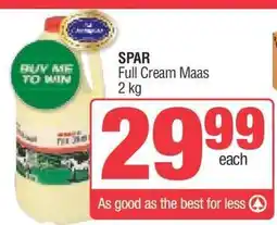 Spar SPAR Full Cream Maas offer