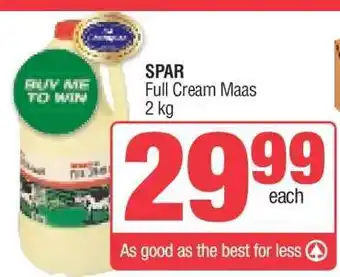Spar SPAR Full Cream Maas offer