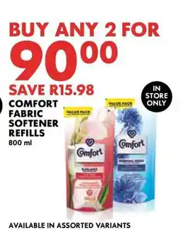 Woolworths Comfort Fabric Softener Refills offer