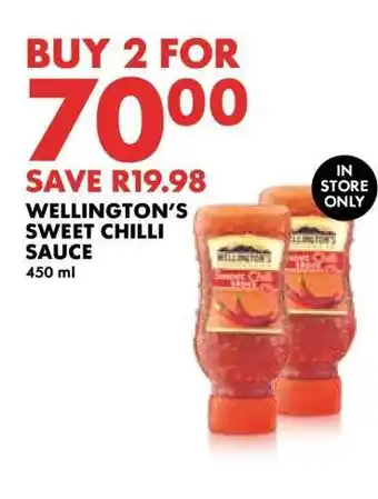 Woolworths Wellington's Sweet Chilli Sauce offer