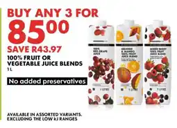 Woolworths 100% Fruit or Vegetable Juice Blends offer